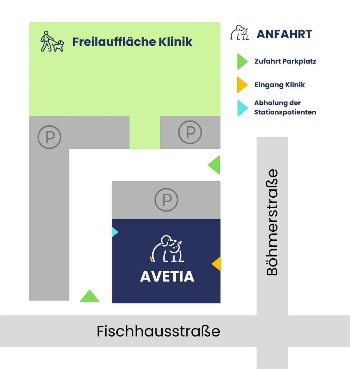 Bild der Anfahrtskizze zur Klinik